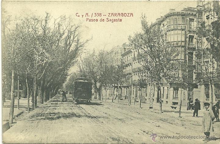 Postcards: ZARAGOZA.- PASEO DE SAGASTA