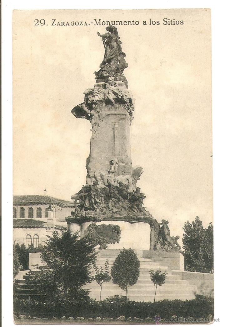 Postales: POSTAL - ZARAGOZA - MONUMENTO A LOS SITIOS - Foto 1