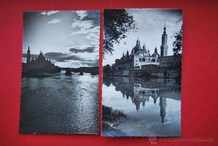 Postales: LOTE DE 2 POSTALES DE ZARAGOZA: - Foto 1