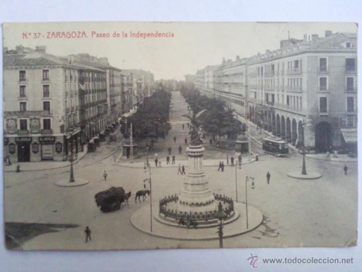 Postales: POSTAL ZARAGOZA, PASEO DE LA INDEPENDENCIA - Foto 1