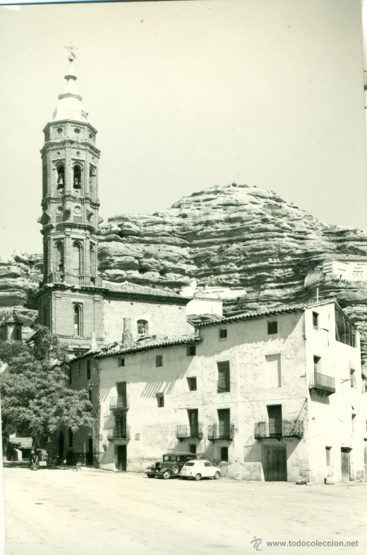 Postales: ALCORISA. TORRE DE LA IGLESIA. HACIA 1960.