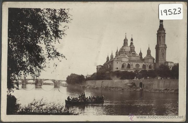 Postales: ZARAGOZA - ORILLAS DEL EBRO - (19523) - Foto 1