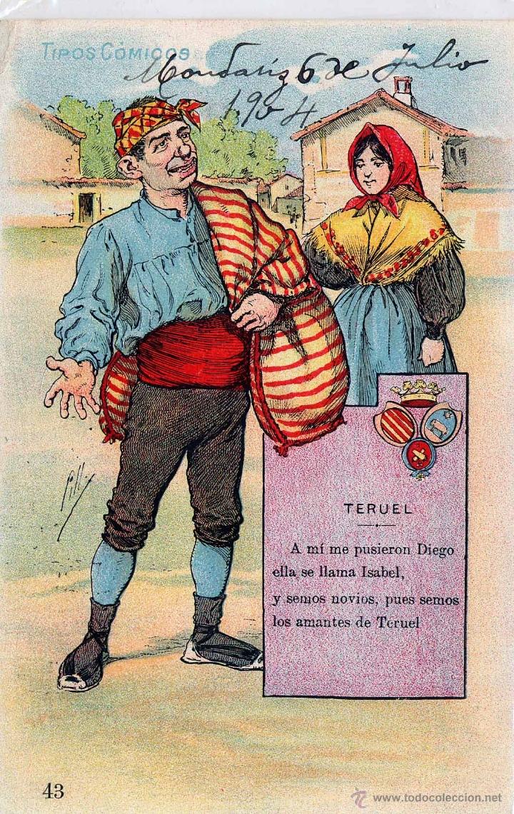 Postales: TERUEL.- TIPOS COMICOS - Foto 1