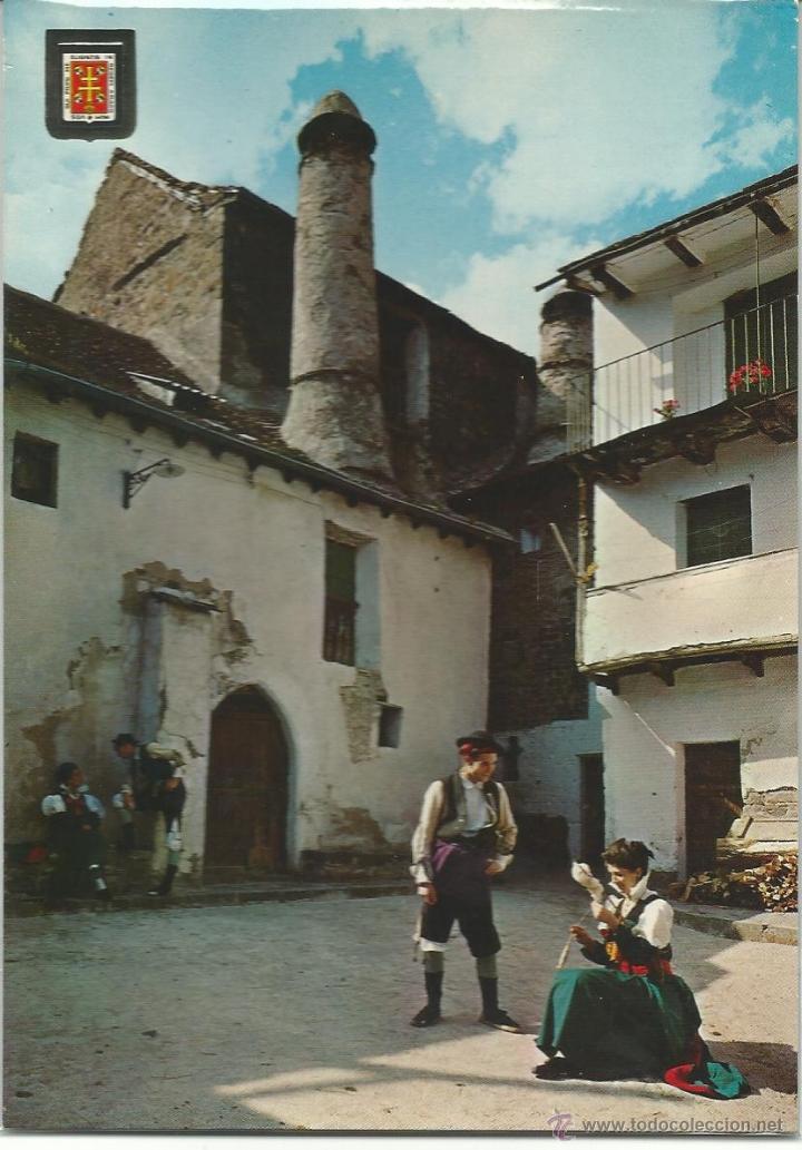 Postales: HUESCA.-JACETANIA TIPICA.-PAREJAS DE CHESOS EN RINCON TIPICO.-ESCUDO DE ORO N&ordm; 1624