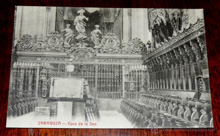 Postales: ZARAGOZA, CORO DE LA SEO, NO CONSTA MARCA EDITORIAL, SIN CIRCULAR - Foto 1
