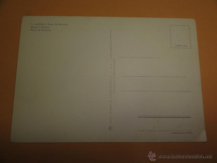 Postales: POSTAL HUESCA. PLAZA DE NAVARRA - Foto 2