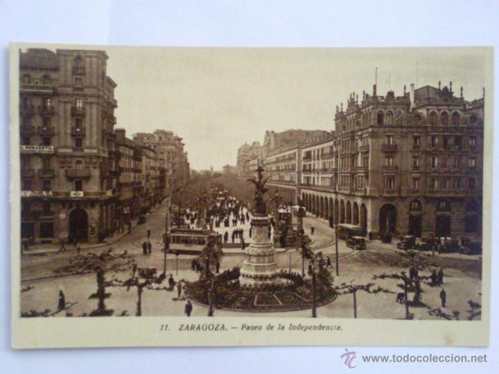 Postales: POSTAL ZARAGOZA, PASEO DE LA INDEPENDENCIA - Foto 1