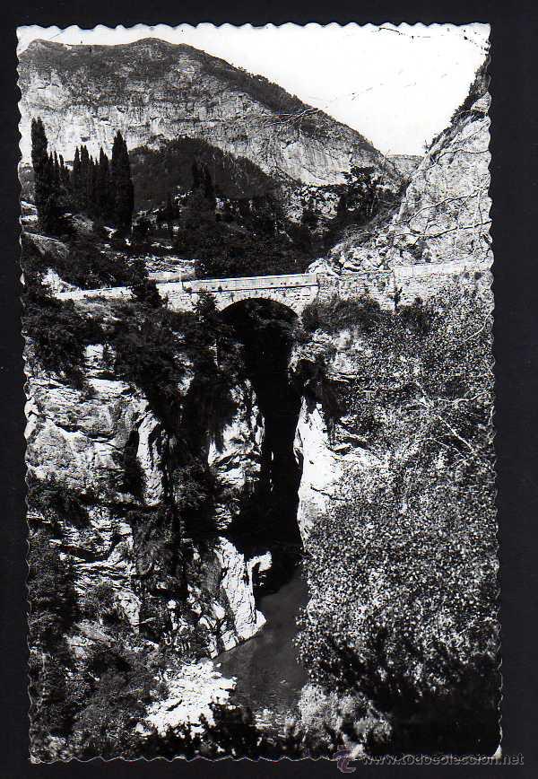 Postales: Puente de Escarrilla. Valle de Tena. circulada 1957.