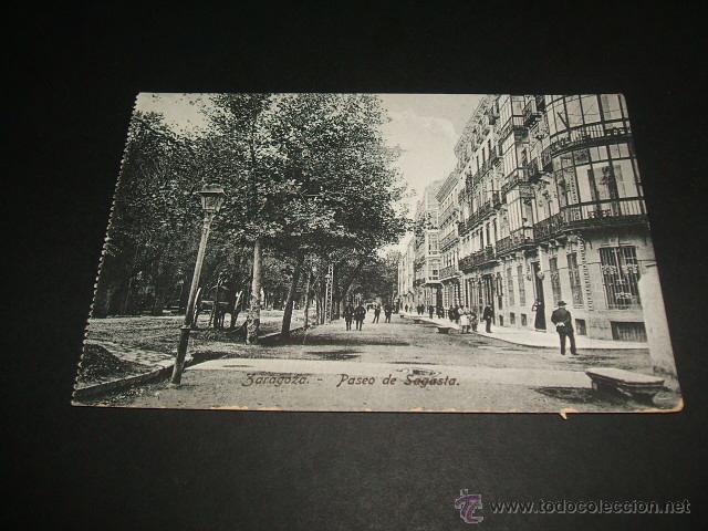 Postales: ZARAGOZA PASEO DE SAGASTA - Foto 1