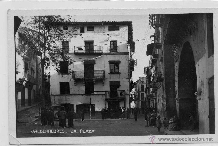 Postales: VALDERROBRES (TERUEL).- LA PLAZA - Foto 1