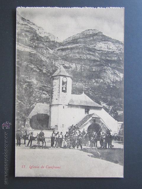 Postales: POSTAL HUESCA. IGLESIA DE CANFRANC. - Foto 1