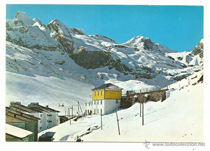 Postales: CANFRANC .- HOTEL EL SARRIO , MACIZO DEL ASPE Y LA ZAPATILLA .- EDICIONES SICILIA N&ordm; 34 .- SIN CIRCU