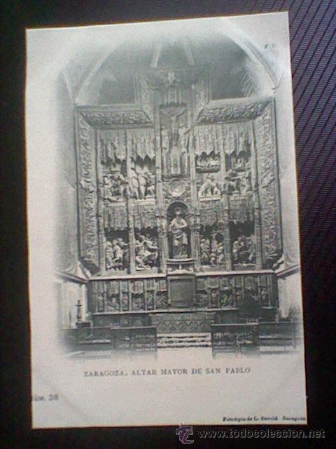 Postais: altar mayor de san pablo s/c fototipia L Escola n&ordm; 38 sin dividir leer  (b1)
