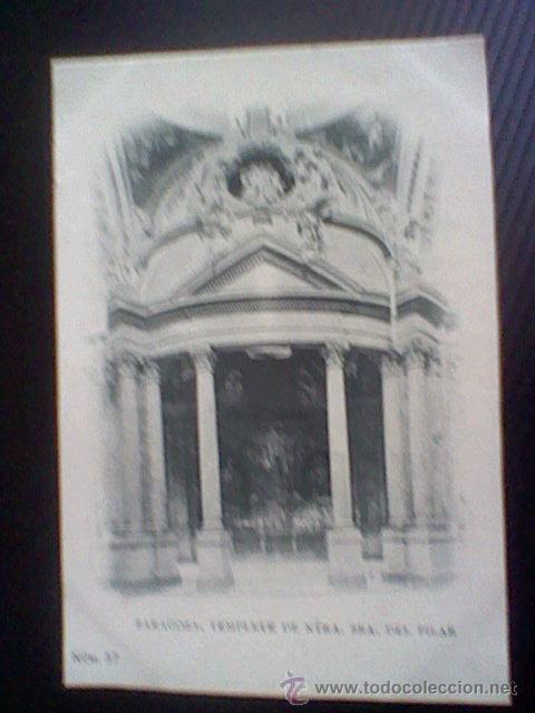 Postais: templete ntra sra del pilar fototipia Escola n&ordm; 37 s/c sin dividir  (b1)