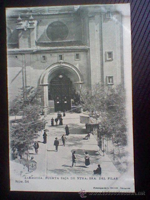 Postais: puerta baja ntra sra del pilar fototipia Escola n&ordm; 54 s/c sin dividir  (b1)