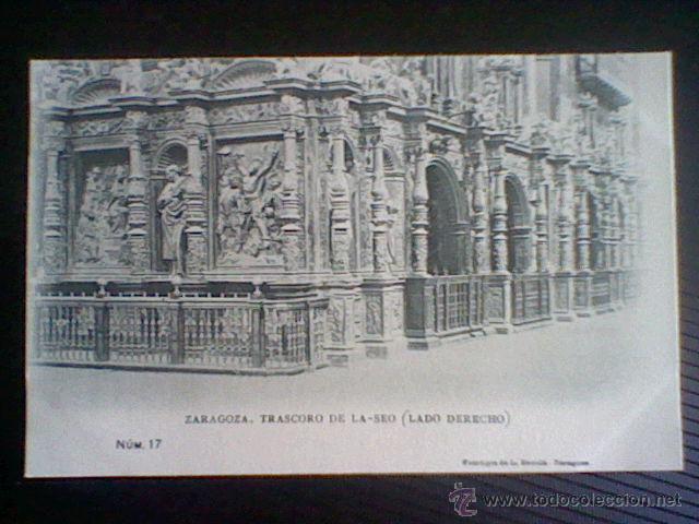 Postais: trascoro de la seo fototipia Escola n&ordm; 17 s/c sin dividir  (b1)