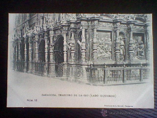 Postais: trascoro de la seo fototipia Escola n&ordm; 18 s/c sin dividir  (b1)