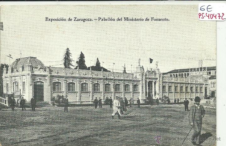 Postais: (PS-40472)POSTAL DE ZARAGOZA-EXPOSICION.PABELLON DEL MINISTERIO DE FOMENTO
