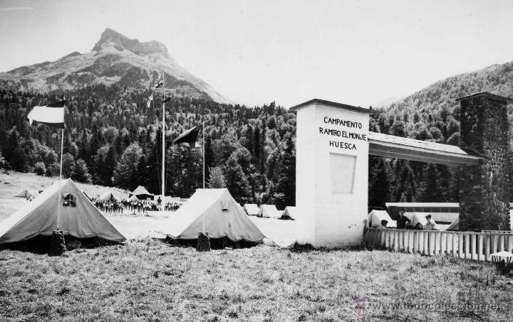 Postales: VALLE DE OZA (HUESCA).- SELVA DE OZA, CAMPAMENTO RAMIRO EL MONGE