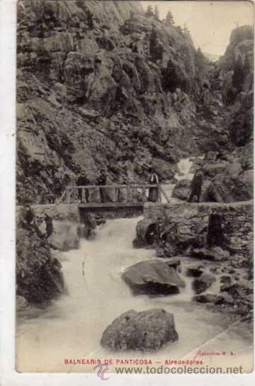Postales: Balneario de Panticosa. El Casino. Colecci&oacute;n M A. Circulada en 1909.