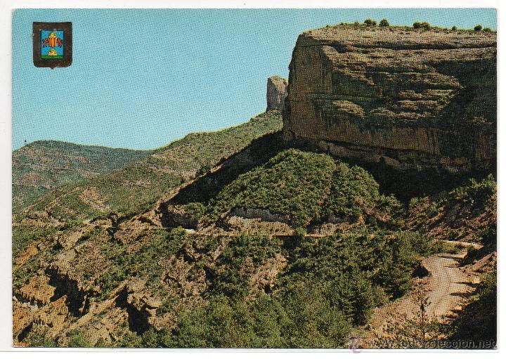 Postales: BENABARRE .- ACCESOS A LA FUENTE DEL COLL.- COMERCIAL ESCUDO DE ORO