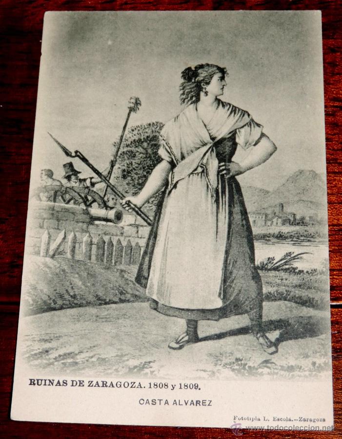 Postcards: RUINAS DE ZARAGOZA, 1808 Y 1809, CASTA ALVAREZ, FOTOTIPIA L. ESCOLA, SIN CIRCULAR Y SIN DIVIDIR