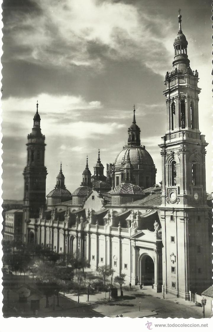 Postales: ZARAGOZA BASILICA DEL PILAR ESCRITA - Foto 1