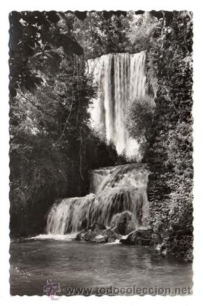 Postales: MONASTERIO DE PIEDRA - BA&Ntilde;O DIANA Y CASCADA CAPRICHOSA -N&ordm; 14 -ED. GARCIA GARRABELLA -A&Ntilde;OS 50 -NUEVA