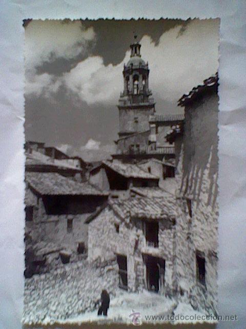 Postales: Postal torre y casas animada RUBIELOS DE MORA TERUEL ED Nicolas Toran comercio s/c rarisima (B1)