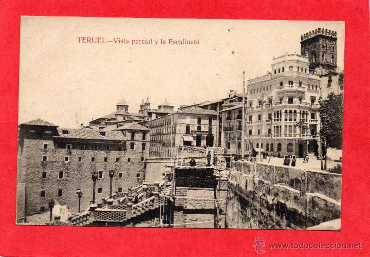 Postales: teruel. vista parcial y escalinata - Foto 1