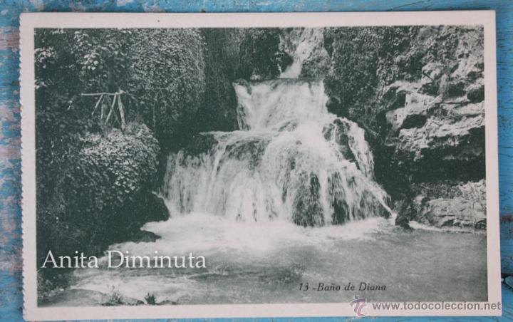 Postais: ANTIGUA POSTAL DE ALHAMA DE ARAGON - BA&Ntilde;O DE DIANA - N&ordm; 13 - ED. M. BOROBIO - NO CIRCULADA - EN PERF