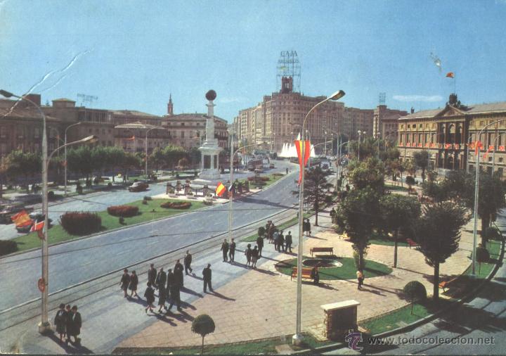 Postales: ZARAGOZA - PLAZA DE ARAGON - Foto 1