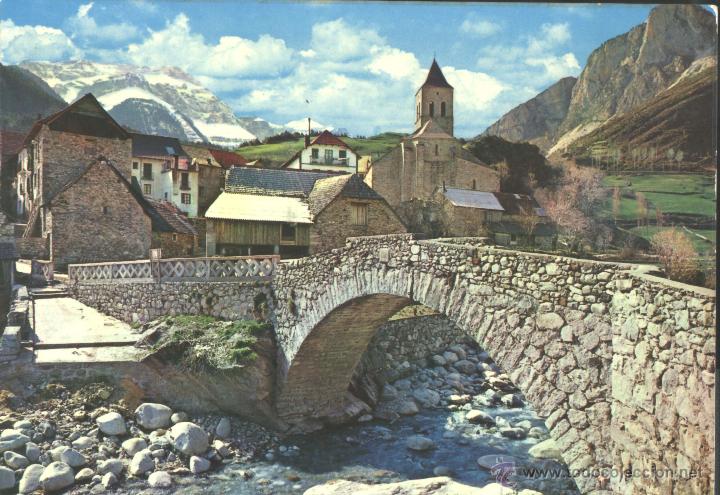 Postales: BIELSA - PUENTE ROMANICO - Foto 1