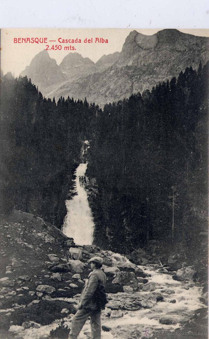 Postales: BENASQUE (HUESCA).- CASCADA DEL ALBA - Foto 1