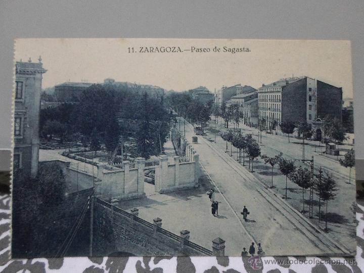 Postales: ZARAGOZA: PASEO DE SAGASTA - Foto 1