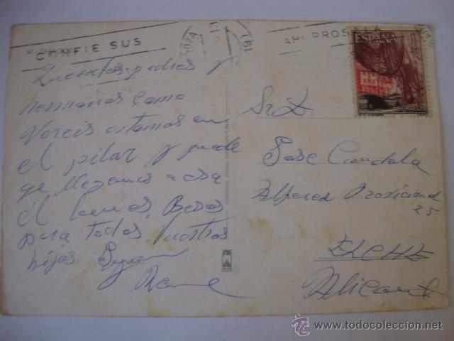 Postales: POSTAL ORIGINAL CIRCULADA CON SELLO ZARAGOZA - Foto 2