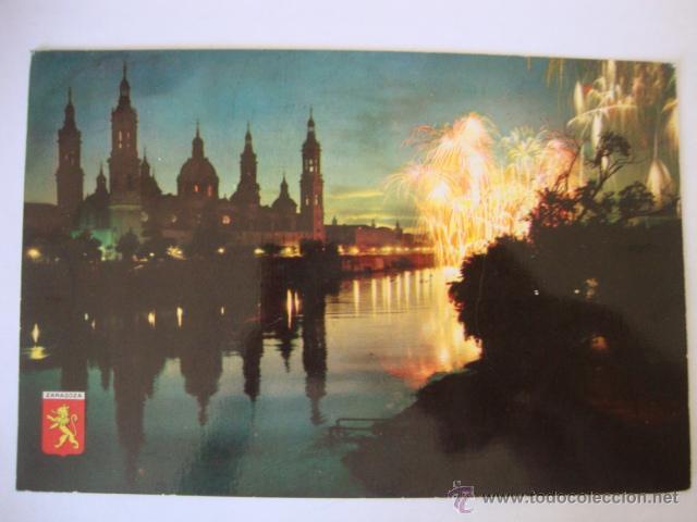 Postales: POSTAL ORIGINAL CIRCULADA CON SELLO ZARAGOZA - Foto 1