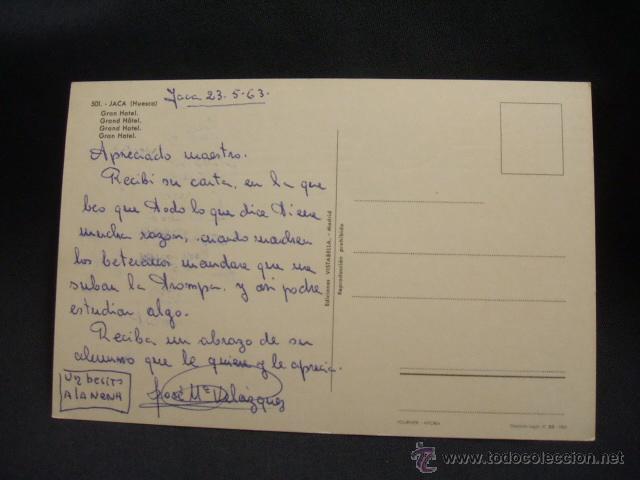 Postales: POSTAL - GRAN HOTEL - JACA - - Foto 2