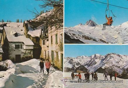 Postales: SALLENT DE GALLEGO - 3 FOTOS - FORMIGAL PICO DE MIDI - N&ordm; 2 - ED.SICILIA - A&Ntilde;O 1965 - NUEVA -