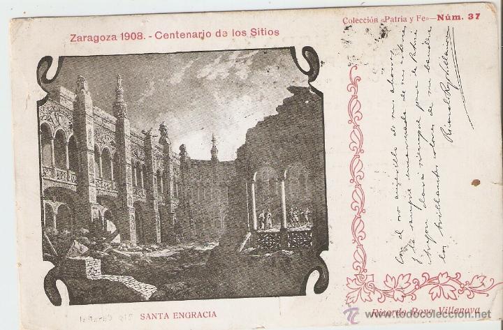 Postales: ZARAGOZA. CENTENARIO DE LOS SITIOS. SANTA ENGRACIA 1907