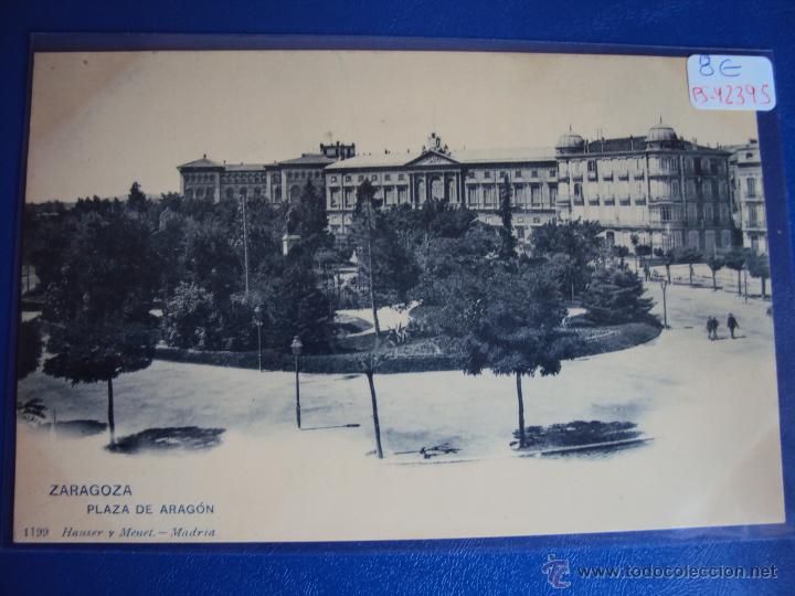 Postales: (PS-42395)POSTAL DE ZARAGOZA-PLAZA DE ARAGON.HAUSER Y MENET