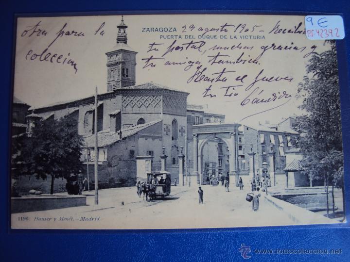 Postales: (PS-42392)POSTAL DE ZARAGOZA-PUERTA DEL DUQUE DE LA VICTORIA.HAUSER Y MENET