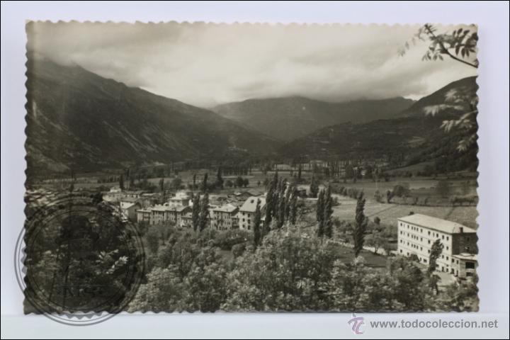 Postkarten: Antigua Postal Fotogr&aacute;fica - Castej&oacute;n de Sos. 1. Vista del Valle - Circulada, A&ntilde;o 1953