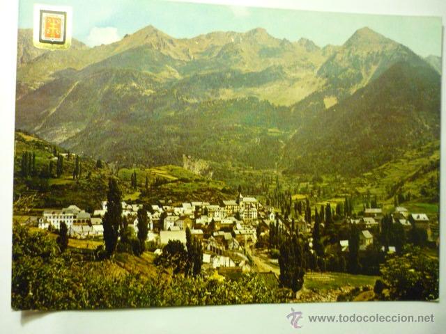 Postales: postal sallent de gallego .-vista general y monte honciecho
