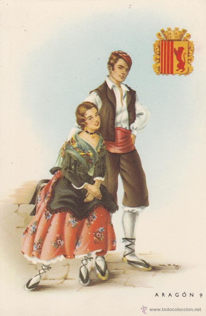 Postales: N&ordm; 19485 POSTAL DIBUJO PAREJA DE ARAGONESES