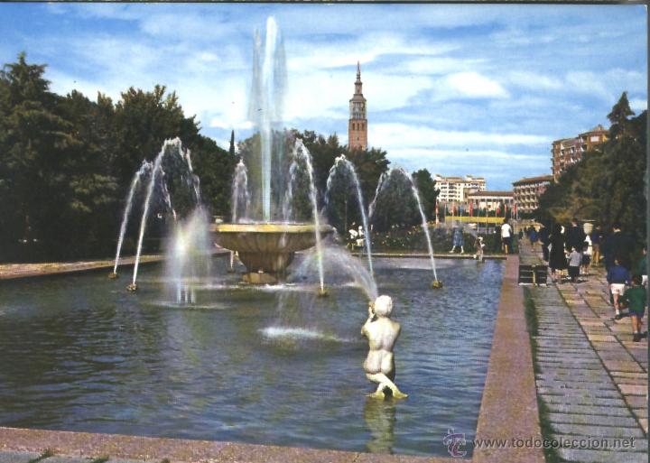 Postales: ZARAGOZA - PARQUE DE PRIMO DE RIVERA - Foto 1