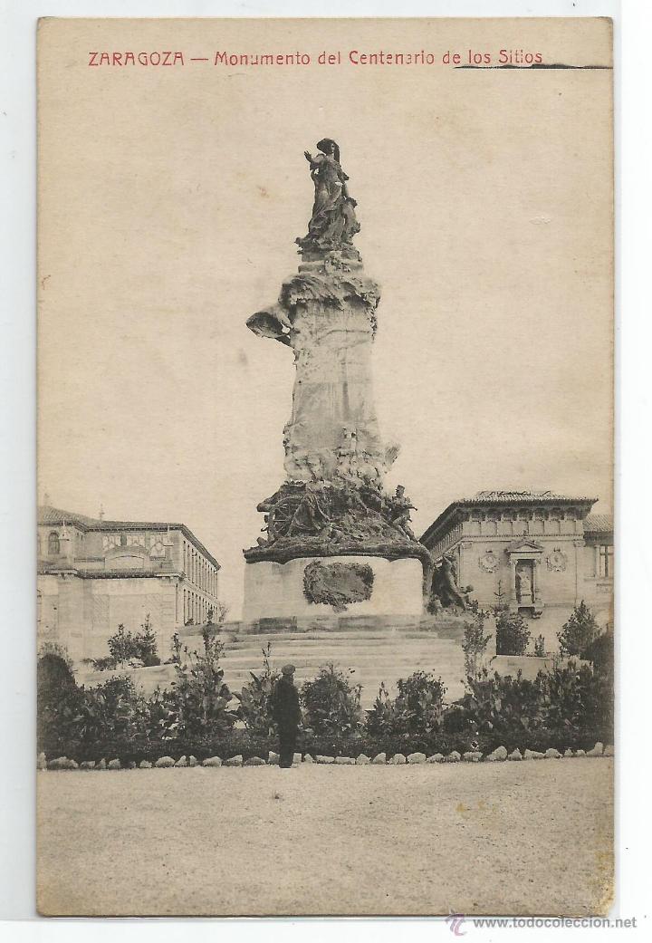 Postales: ZARAGOZA .- MONUMENTO DEL CENTENARIO DE LOS SITIOS .- EDICION M. ARRIBAS - Foto 1