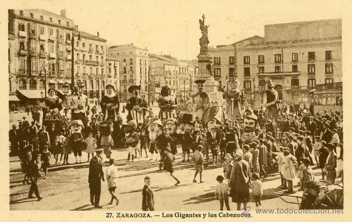 Postales: ZARAGOZA, LOS GIGANTES Y CABEZUDOS - Foto 1