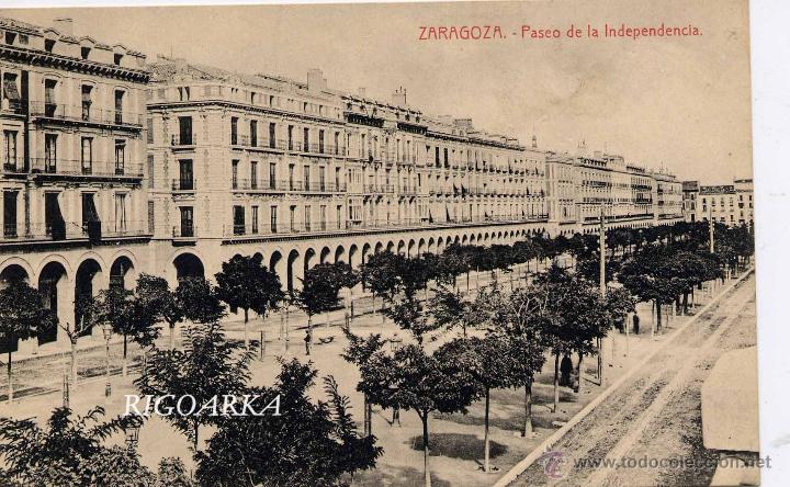Postcards: ZARAGOZA.- PASEO DE LA INDEPENDENCIA.