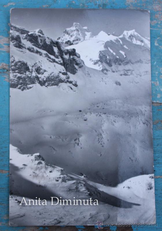 Postales: ANTIGUA POSTAL DE CANFRANC - PICO DEL ASPE Y LA ZAPATILLA - 1962 - EDICIONES SICILIA N&ordm; 76 - EN BUEN